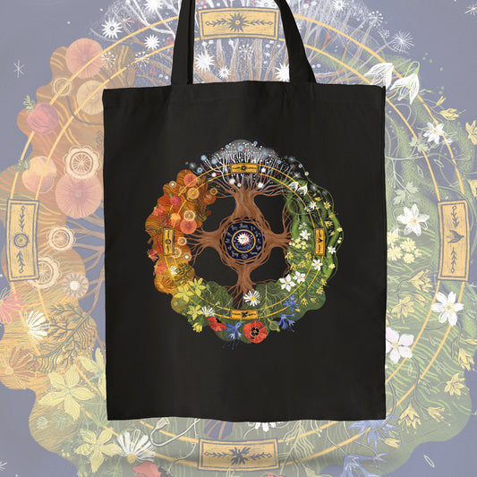 Cotton bag - Slavic Wheel of the Year