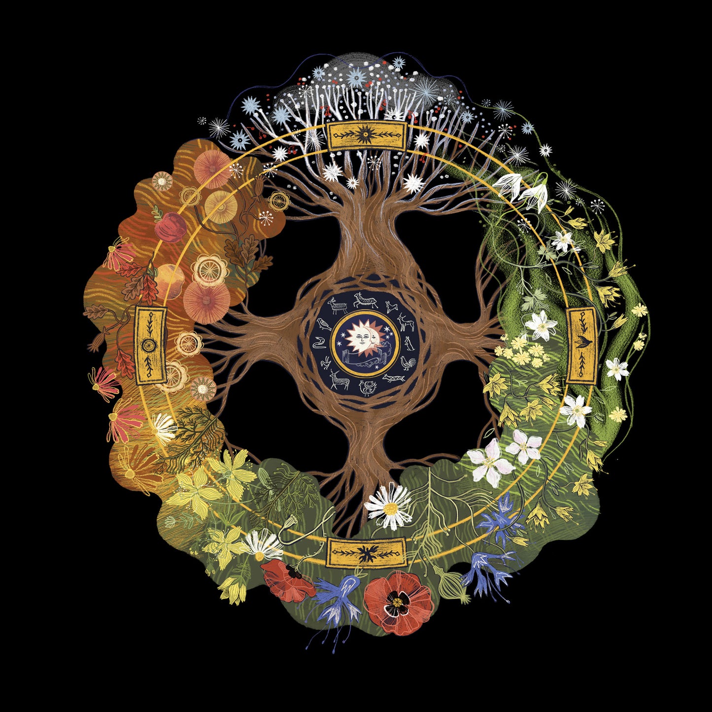 Cotton bag - Slavic Wheel of the Year