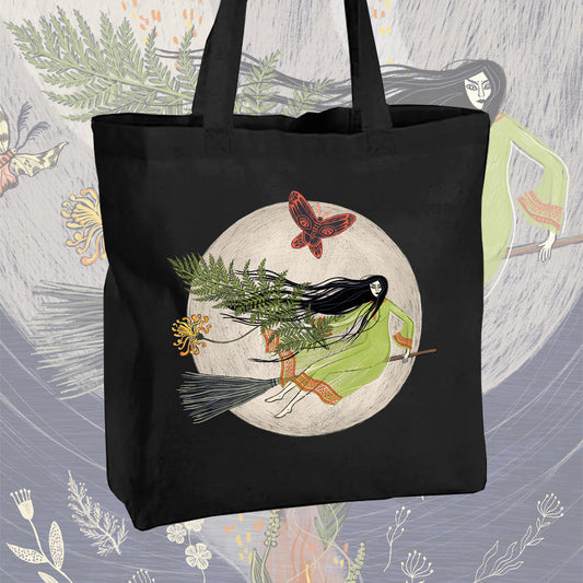 Cotton shopper bag - Witch