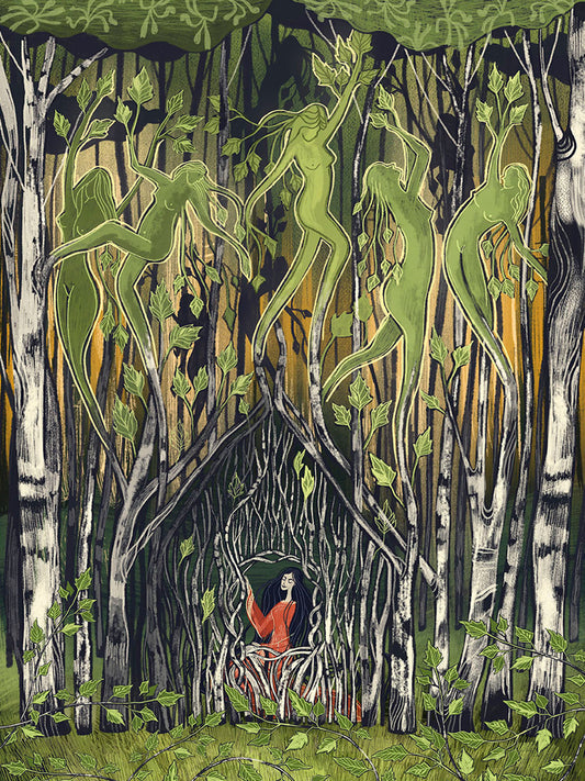 My Birch Grove - art print