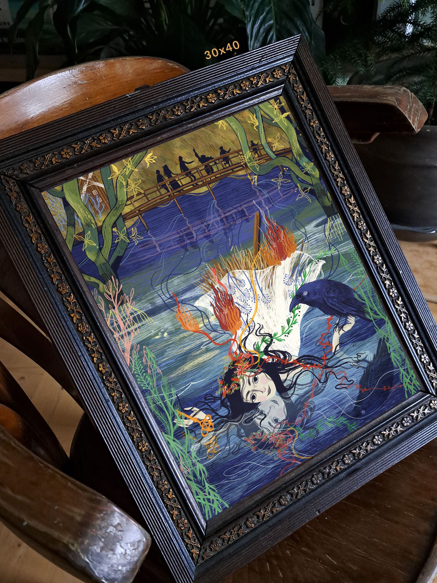 Pożegnanie Marzanny w salonie – wydruk Giclée Fine Art jako dekoracja ścienna, Black Dog Studio