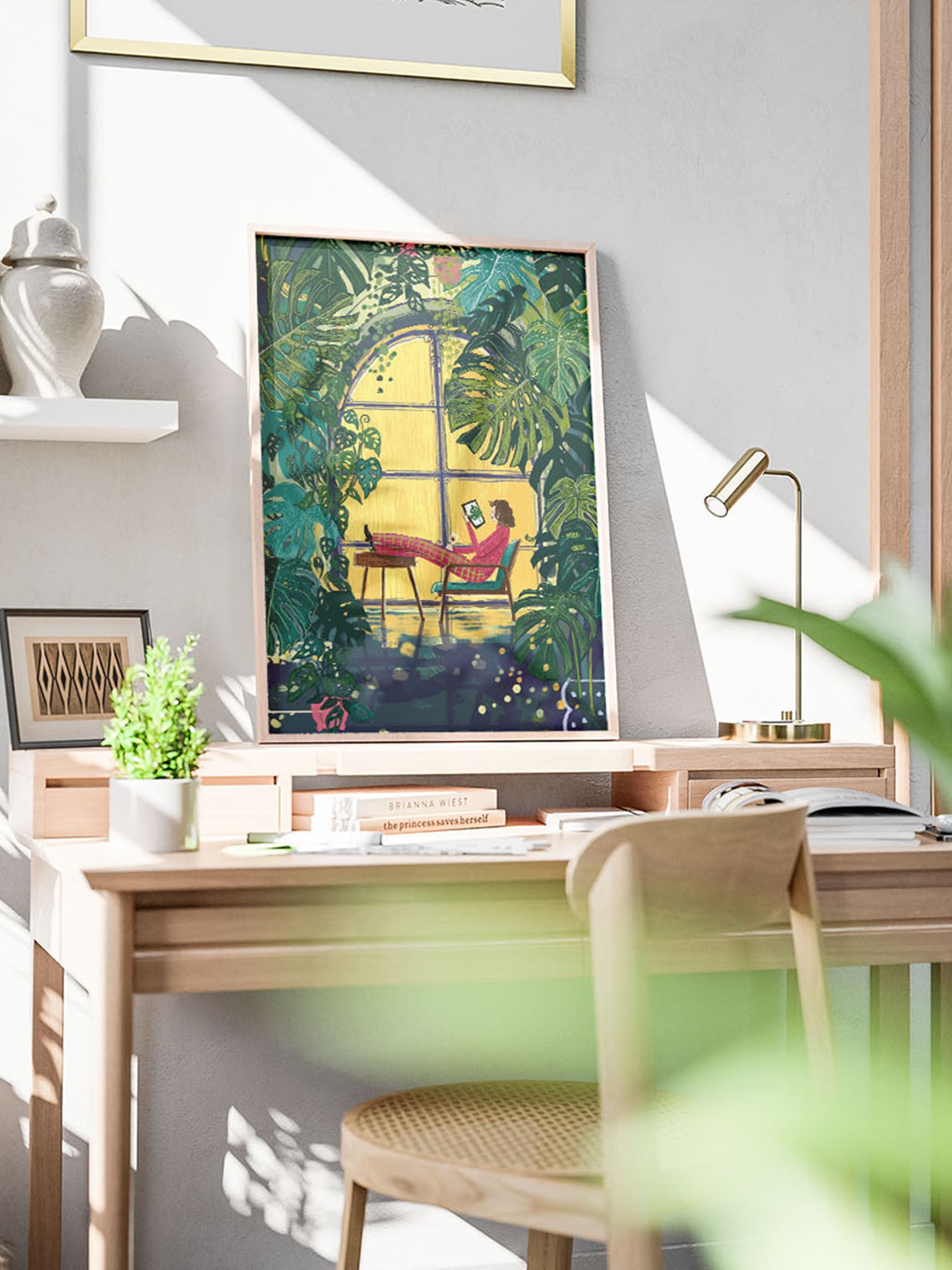 Wydruk Giclée Fine Art „Zielona Przystań" na papierze Ilford Matt 235 gsm – autorska praca Natalii Noszczyńskiej