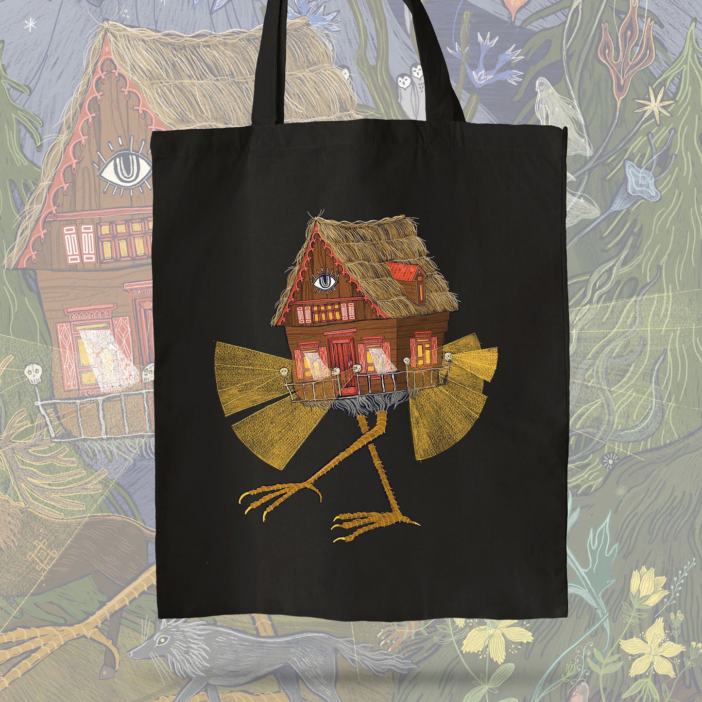 Cotton bag - Baba Yaga's Hut