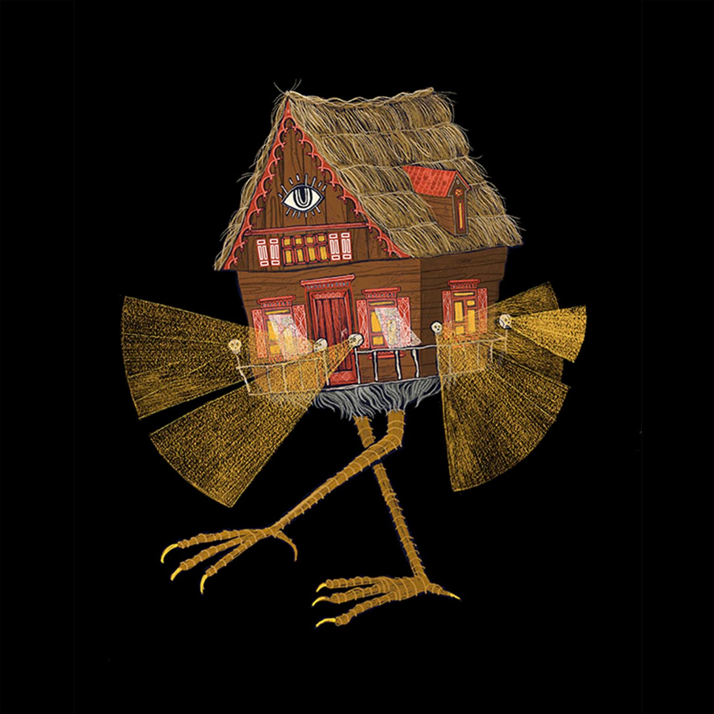 Cotton shopper bag - Baba Yaga's Hut