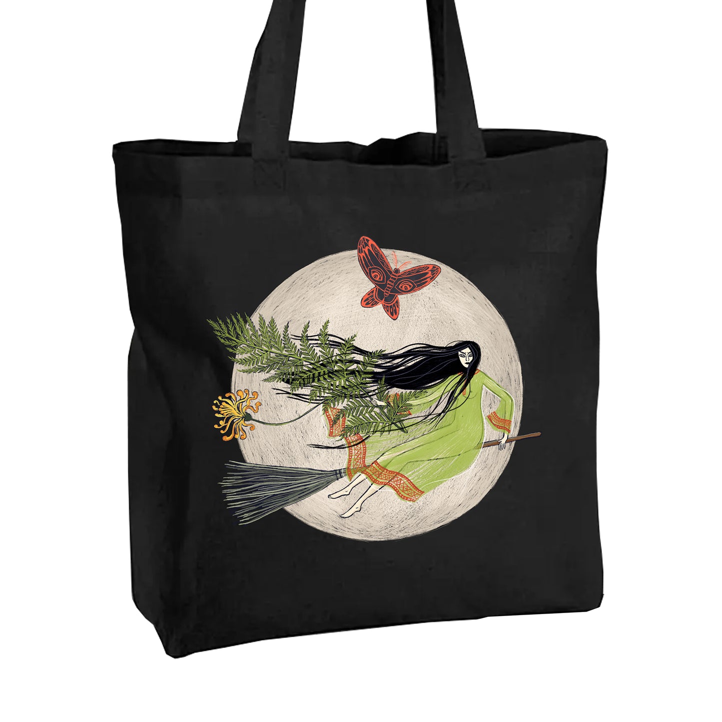 Cotton shopper bag - Witch